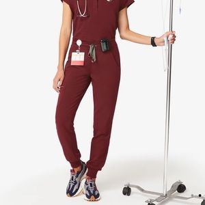 Figs Jogger Burgundy Scrub Pant